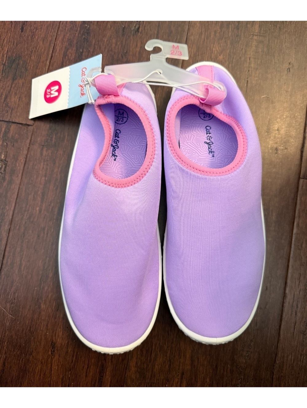 Cat & Jack Girls' Purple Grover Slip-On Water Shoes, Size M 2/3